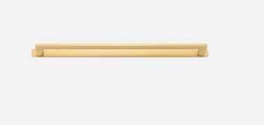 Iver Baltimore 20926 Cabinet Pull 450mm Brushed Brass -With Backplate & No Backplate