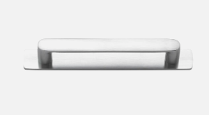Iver Osaka Cabinet Pull Centre to Centre 96mm,128mm,160mm Brushed Chrome - No Backplate & With Backplate