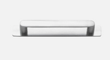 Iver Osaka Cabinet Pull Centre to Centre 96mm,128mm,160mm Brushed Chrome - No Backplate & With Backplate