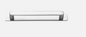 Iver Osaka Cabinet Pull Centre to Centre 96mm,128mm,160mm Brushed Chrome - No Backplate & With Backplate