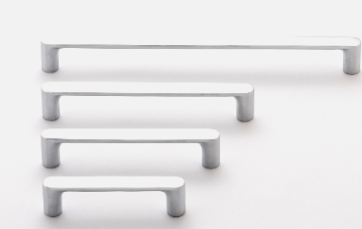 Iver Osaka Cabinet Pull Centre to Centre 96mm,128mm,160mm Brushed Chrome - No Backplate & With Backplate