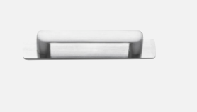 Iver Osaka Cabinet Pull Centre to Centre 96mm,128mm,160mm Brushed Chrome - No Backplate & With Backplate