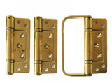 Lohala Centor E22 Straight Hinge Set ( 2 Hinges + DH ) - Stainless Steel ,Stainless Steel Polished & PVD Brass