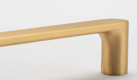 Iver Osaka Cabinet Pull 20976 Centre to Centre 256mm Brushed Brass -No Backplate & With Backplate