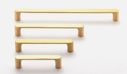 Iver Osaka Cabinet Pull 20976 Centre to Centre 256mm Brushed Brass -No Backplate & With Backplate