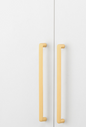 Iver Osaka Cabinet Pull 20976 Centre to Centre 256mm Brushed Brass -No Backplate & With Backplate