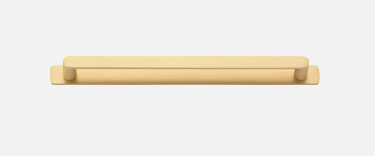 Iver Osaka Cabinet Pull 20976 Centre to Centre 256mm Brushed Brass -No Backplate & With Backplate