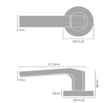 Windsor Premium NZ Astron  Qube Integrated Privacy Priced Per Set - Matt Black ,Brushed Nickel & Powder Coat