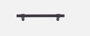 Iver Helsinki Cabinet Pull Centre to Centre 96mm & 128mm Matt Black - No Backplate & With Backplate