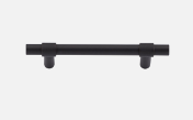 Iver Helsinki Cabinet Pull Centre to Centre 96mm & 128mm Matt Black - No Backplate & With Backplate