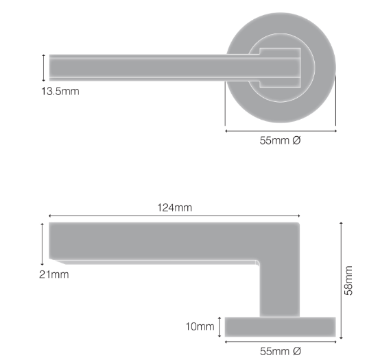 Windsor Premium NZ Astron Vector Integrated Privacy Priced Per Set - Matt Black ,Brushed Nickel & Powder Coat