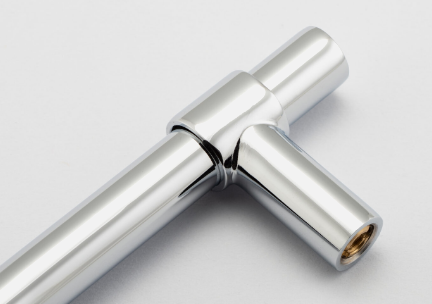 Iver Helsinki Cabinet Pull Centre to Centre 160mm & 256mm Polished Chrome - With Backplate & No Backplate