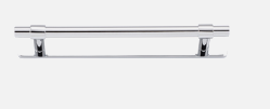Iver Helsinki Cabinet Pull Centre to Centre 160mm & 256mm Polished Chrome - With Backplate & No Backplate