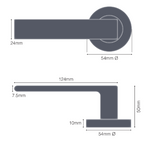 Windsor Premium NZ Galaxy - Pegasus Privacy Set - Available in 4 Colours : Matt Black ,Brushed Nickel ,Graphite Nickel & Powder coat