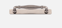 Iver Sarlat Cabinet Pull Centre to Centre 128mm & 160mm Distressed Nickel - With Backplate & No Backplate
