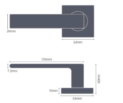 Windsor Premium NZ Galaxy Elite - Pegasus Lever Set Price Per Pair - Available in 4 Colours : Matt Black ,Brushed Nickel ,Graphite Nickel & Powder Coat