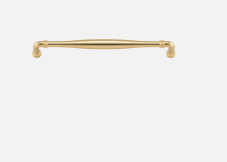 Iver Sarlat Cabinet Pull Centre to Centre 256mm ,320mm & 450mm Polished Brass - With Backplate & No Backplate