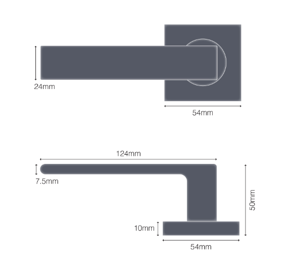 Windsor Premium NZ Galaxy Elite - Pegasus Privacy Set - Available in 4 Colours : Matt Black ,Brushed Nickel ,Graphite Nickel & Powder coat