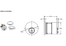 Carbine Australia Rim Cylinder C4 6 pin - Accurate Brass Construction Rekeyable Satin Chrome