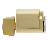 Carbine Australia Oval 570 Type Cylinder With Turn 38mm Satin Chrome & Polished Brass