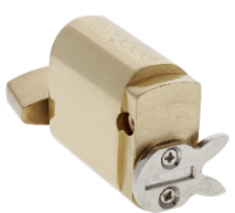 Carbine Australia Oval 570 Type Cylinder With Turn 38mm Satin Chrome & Polished Brass