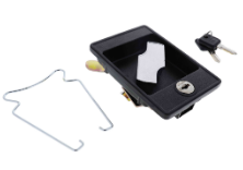 Carbine Australia Flush Handle Vertical Cam - Keyed Alike & keyed to Differ  Black / Silver