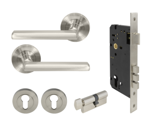 Windsor Premium NZ Galaxy - Phoenix Entrance Set Price Per Set - Available in 4 Colours : Matt Black ,Brushed Nickel ,Graphite Nickel  & Powder Coat