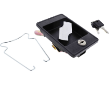 Carbine Australia Flush Handle Vertical Cam - Keyed Alike & keyed to Differ  Black / Silver