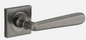 Iver Copenhagen Door Lever 21197 Square Rose Backplate Distressed Nickel - Passage ,Privacy & Entrance