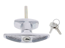 Carbine Australia T Handle - Front Fix & Rear Fix - Basic Handle - LF 60000 keyway Chrome Plate