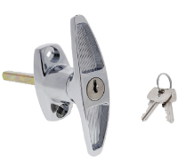 Carbine Australia T Handle - Front Fix & Rear Fix - Basic Handle - LF 60000 keyway Chrome Plate