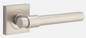 Iver Helsinki Door Lever 21209 Square Rose Backplate  Satin Nickel - Passage ,Privacy & Entrance
