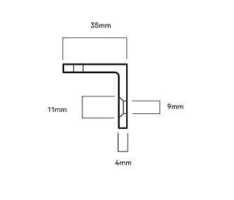 HENDERSON 2616 SERIES ACCESSORY - ANGLED MOUNTING PLATE RAIL WHITE