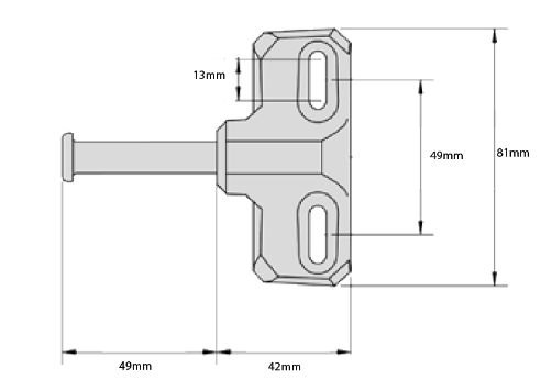 D&D Technologies DD TECH LOKKLATCH DELUXE 3 - SHORT BOLT WITH TRUECLOSE HINGES