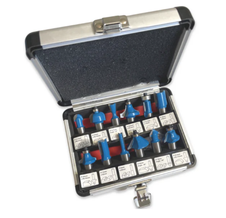 Tusk Heavy Duty Router Bits 1/2" & 1/4" 12pc Set