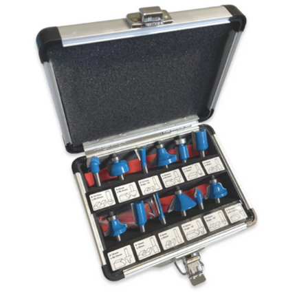 Tusk Heavy Duty Router Bits 1/2" & 1/4" 12pc Set