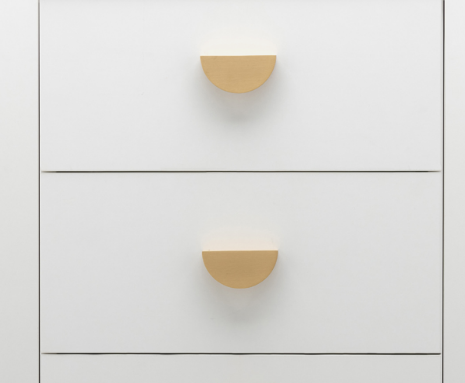 Iver Osaka Drawer Pull Half Moon Available in 6 Colours: Signature Brass, Matt Black ,Polished Chrome, Brushed Chrome ,Brushed Brass, Satin Nickel