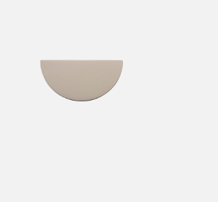Iver Osaka Drawer Pull Half Moon Available in 6 Colours: Signature Brass, Matt Black ,Polished Chrome, Brushed Chrome ,Brushed Brass, Satin Nickel