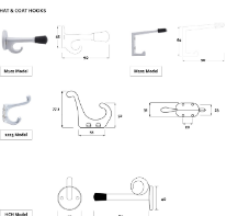 Carbine Australia Coat hook Satin Chrome