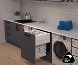 Tanova NZ Designer Soft Close Laundry - 600mm,450mm,400mm & 350mm Cabinet -1 x 100Litre ,1 x 65Litre & 1 x 36Litre – White