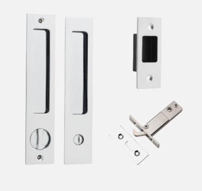 Iver Rectangular 21414 Sliding Door Pull Passage ,Privacy & Entrance Kit