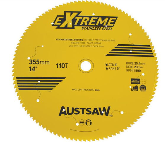 Trucut Heavy Duty Austsaw Extreme Stainless Steel Blade 135mm x 50T,52T ,56T ,64T ,96T & 110T(Teeth)