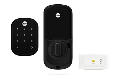 YALE ASSURE SL(KEYLESS) SMART-READY LOCK WITH APEX 146X450 ENTRANCE SET MATT BLACK SATIN NICKEL