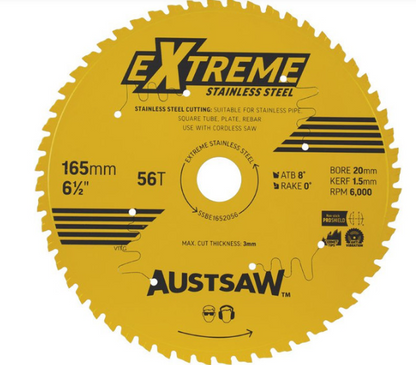 Trucut Heavy Duty Austsaw Extreme Stainless Steel Blade 135mm x 50T,52T ,56T ,64T ,96T & 110T(Teeth)