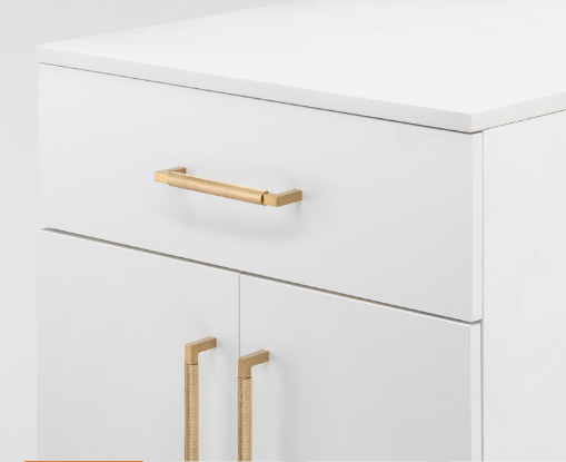 Iver Brunswick Cabinet Pull Centre to Centre 160mm & 256mm Brushed Gold PVD - With Backplate & No Backplate