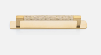 Iver Brunswick Cabinet Pull Centre to Centre 160mm & 256mm Brushed Gold PVD - With Backplate & No Backplate