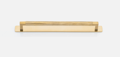 Iver Brunswick Cabinet Pull Centre to Centre 160mm & 256mm Brushed Gold PVD - With Backplate & No Backplate