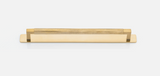 Iver Brunswick Cabinet Pull Centre to Centre 160mm & 256mm Brushed Gold PVD - With Backplate & No Backplate