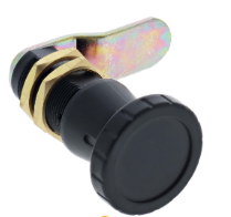Carbine Australia Cam Lock -Locked by Padlock With Space for Name Decal Length 29.6mm x 19mm Diameter Black & Satin Chrome