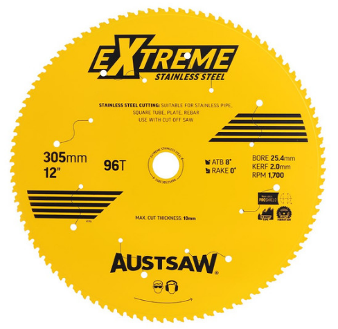 Trucut Heavy Duty Austsaw Extreme Stainless Steel Blade 135mm x 50T,52T ,56T ,64T ,96T & 110T(Teeth)